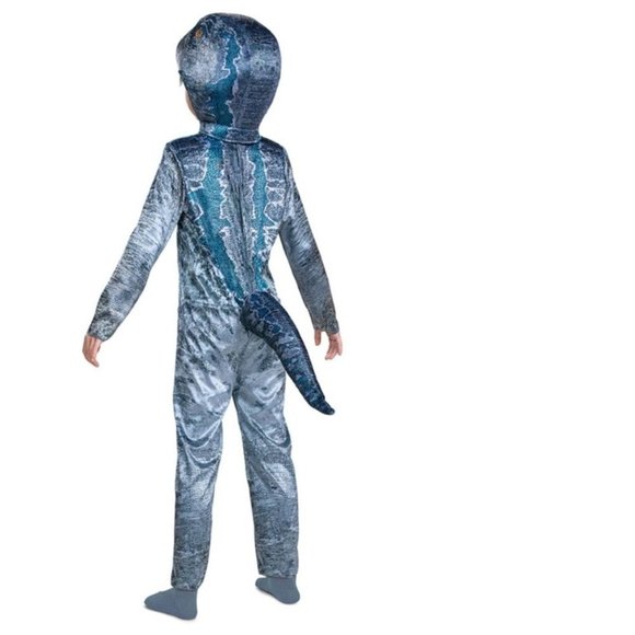 Toddler Blue Dinosaur Halloween Costume 3T/4T Jurassic Park Velociraptor Boys - Picture 3 of 9